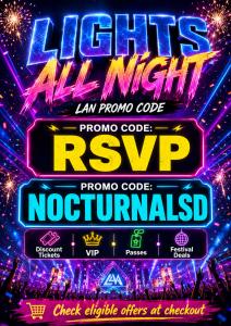 Lights all night promo code is nocturnalsd 30 off