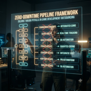 Pipeline for outsourcing by video game development studio