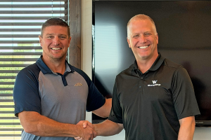 Jerad Hutchens of Summit Contracting and Allan Breidenbach of Wick Buildings, Inc.