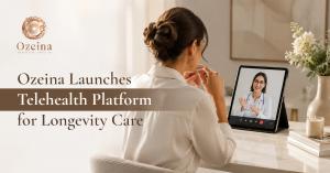 Person sitting for a virtual telehealth consultation on a video call.