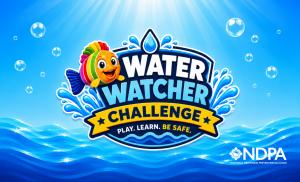 The National Drowning Prevention Alliance (NDPA) Water Watcher Challenge Game with the cute NDPA Mascot, Ripple
