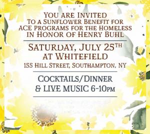 ACE Programs Sunflower Benefit Invitation (Photo Credit: ACE Programs)