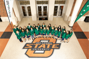 4-H Students at pose for a group photo at OSU for the Oklahoma 4-H Roundup