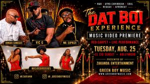 Vic G hosts The DAT BOI Experience, featuring a red carpet, celebrity guests, and live performances by Vic G, Mr. Suprize and Binghi Canusee on Aug. 25 at El Cid Sunset in Hollywood.