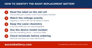 How to identify the right replacement battery