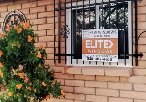 Photo of windows replaced in Tucson with safety bars over them.