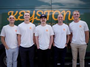 Keystone Restoration Group water damage restoration team in front of company van, Bluffdale, Utah