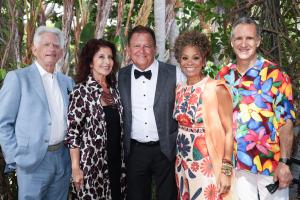 From left, jazz pianist David Benoit, emcee Talaya Trigueros, High Hopes founder and CEO Mark Desmond, vocalist Niki Haris and Grammy-winning saxophonist Eric Marienthal at the annual benefit concert.