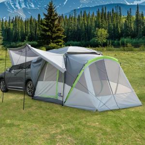 JoyTutus SUV Tent with Screen Porch and Awning