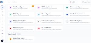 SoLeads.ai social media data exporter homepage