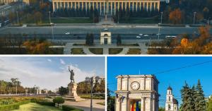 A grid of Chisinau landmarks