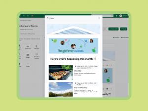 ThoughtFarmer Employee Newsletter feature