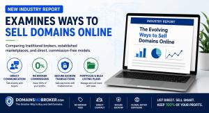 domains no broker New Industry Report Examines Ways to Sell Domains Online - 1