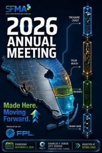 SFMA 2026 Annual Meeting and Made Here Showcase promotional graphic featuring the theme “Made Here. Moving Forward.”