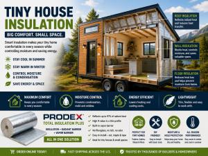 Tiny House with Prodex Total Insulation installed
