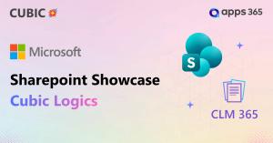 Apps365 SharePoint Partner Showcase featuring Cubic Logics and CLM 365 contract management solution built on Microsoft 365