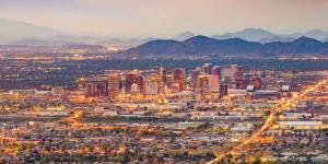 Phoenix Arizona skyline at dusk