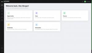The Unrivaled Access home screen with module cards for Opportunities, Tasks, Finance, Credentials and Deliverables