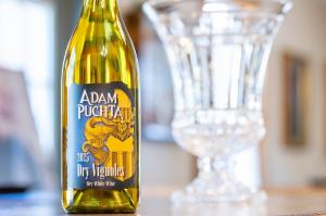 Adam Puchta Winery 2025 Dry Vignoles bottle, winner of the 2026 Missouri Governor's Cup