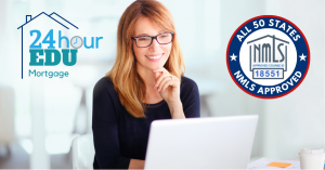 A mortgage loan officer is doing all of her CE online for multiple states with 24hourEDU