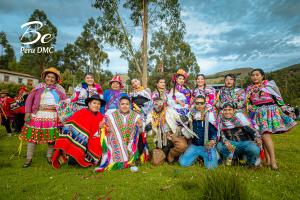 A group of tourists in Peru