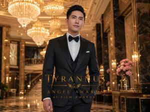 Hideaki Kuo, Founder and President of Tyrannus Foundation, wearing a formal black tuxedo.