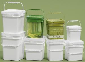 UMETASS Custom Square Plastic Buckets For IML Retail Packaging