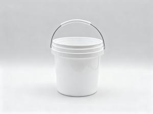 UMETASS Round Plastic Bucket With Metal Handle