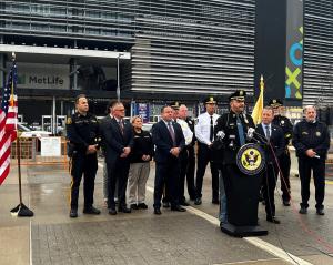 County Executive Tedesco, Congressman Josh Gottheimer & the New Jersey State Police at MetLife Stadium