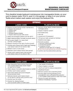 Exmark lawn maintenance checklist