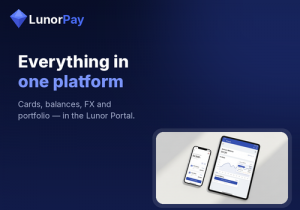 Lunor Pay digital banking platform branding graphic