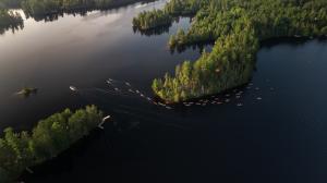 The opening canoe stage at the Junior Adventure Racing World Championship