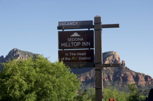 The Sedona Hilltop Inn sign