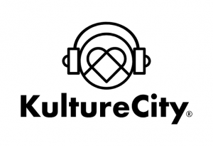 KultureCity logo featuring a heart-shaped infinity symbol wearing headphones above the KultureCity name.