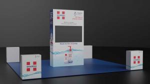 20x20 Island Video Wall trade show booth