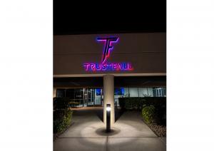 Exterior of Trust Fall Technology Group's New 50,000+ SF Headquarters, located at 901 Grier Dr, Las Vegas, NV 89119