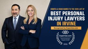 Kubota & Craig, Irvine personal injury attorneys, named to Expertise.com's 2026 Best Personal Injury Lawyers in Irvine list