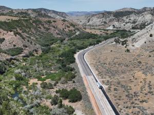 Aerial view of SR-132 roadway improvements near Nebo Loop Road, Utah