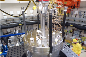 Los Alamos National Laboratory's ZiaCore microreactor during zero-power criticality testing at the National Criticality Experiments Research Center (NCERC).