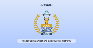 The Gold Stevie® Award recognizes Dexatel's innovation in secure customer communications, OTP verification, and global business messaging.