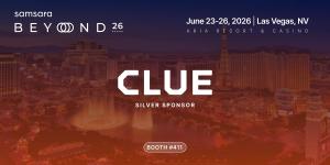 Clue joined Samsara Beyond 2026 as a Silver Sponsor, Booth #411.