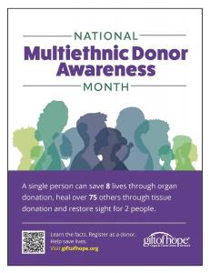 National Multiethnic Donor Awareness Month