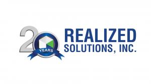 Realized Solutions, Inc. (RSI) 20-year anniversary corporate logo. Technology consulting, IT services, cybersecurity, software development, and AI services and business solutions provider achieves SOC 2 Type II compliance.