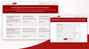 Promotional graphic for the Your Mortgage Toolbox free mortgage calculator app showing mobile app screens and tools for estimating mortgage payment, cash to close, affordability, refinance options, and other homebuying numbers.