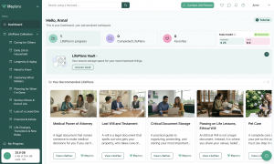 An example of the LifePlans dashboard