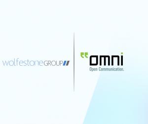 Wolfestone Group logo and Omni logo side by side