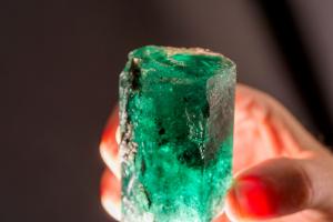 Holding The Bridgette Emerald 1