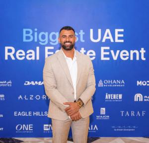 Louis Lamah, founder of Verso Parnell, at a UAE real estate industry event