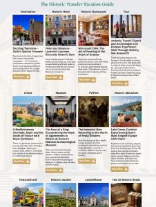 The Historic Traveler Vacation Guide Connects History-Passionate Travelers,  Readers and TV/Film Buffs With What They Seek