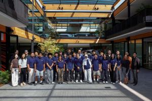 Group of TGR Learning Lab high school students receiving a behind the scenes tour and career readiness learning experience at the Genesis Design Studio - Courtesy of Genesis